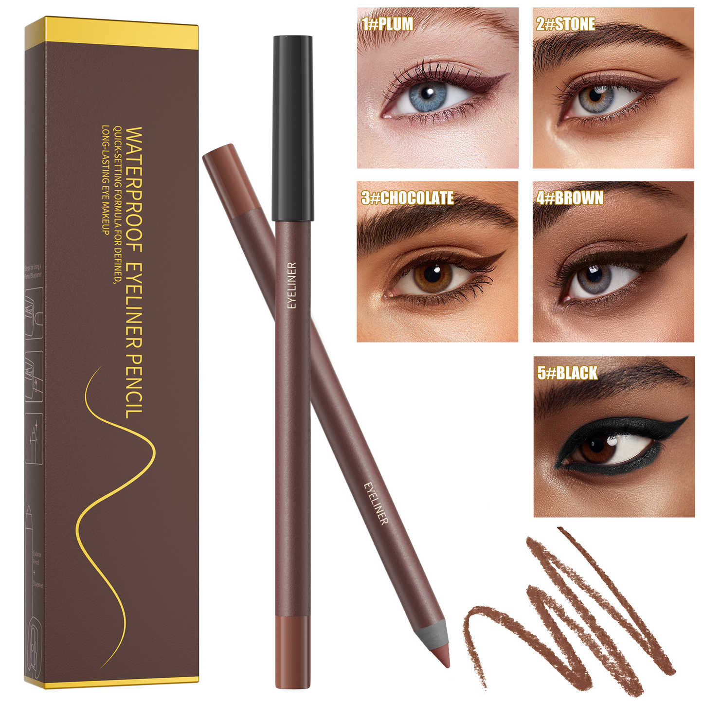 ๐ Best Selling๐ 24-Hour Waterproof Eyeliner โ Sharpenable Pencil - A926
