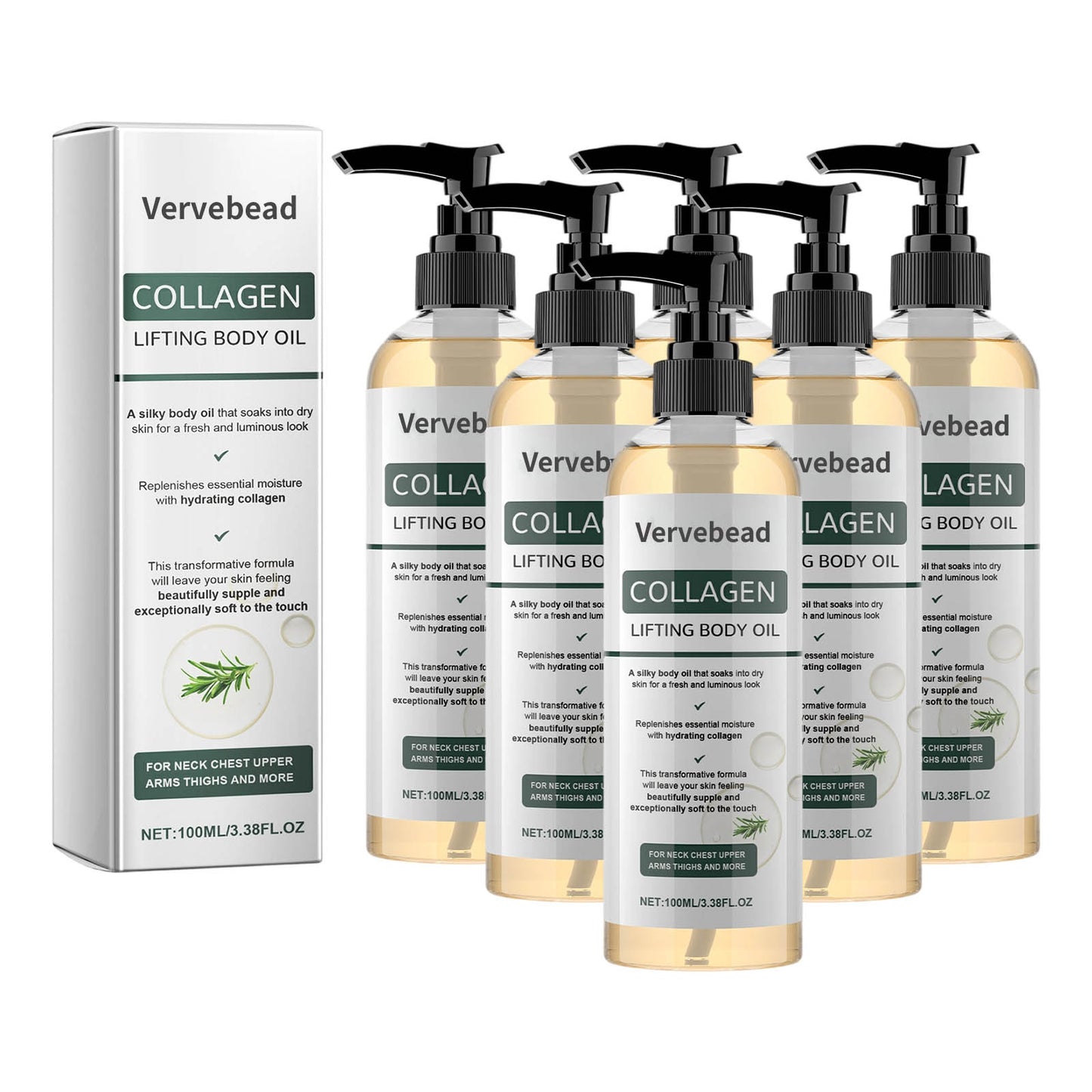 Vervebead™ Collagen Oil | Tightens and lifts sagging skin by 98% within 24 hours - A926