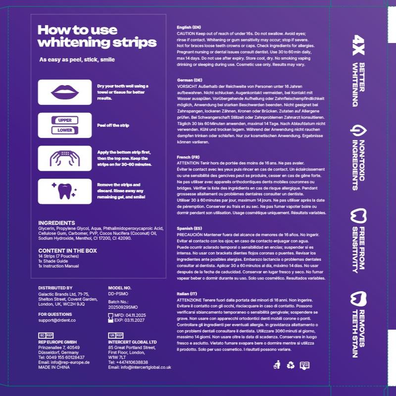 Vervebead Purple Teeth Whitening Strips™ - A926