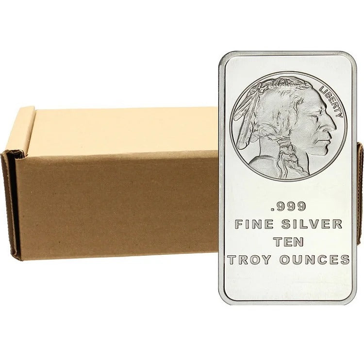 🔥Last Day Flash Sale!!️Buffalo Silver Bar | Silvertowne Mint 999 Silver Bar-GD
