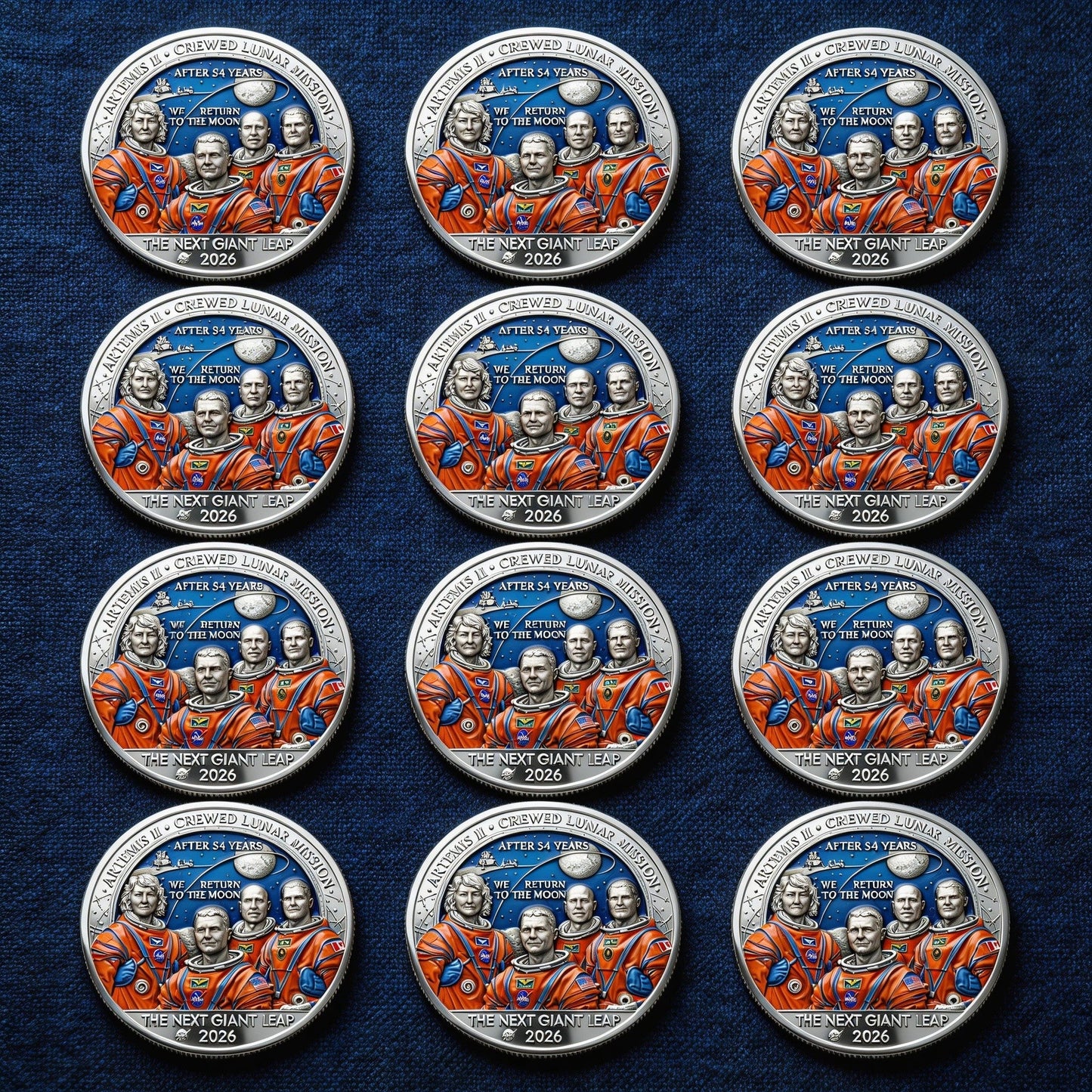 ★Artemis II • Heroic Achievement 3D High-Relief Enamel Commemorative Coin★Z-ABB8
