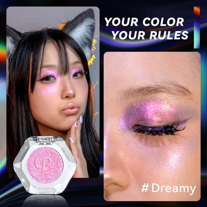 🔥Save Up To 56% Today🔥single multi-chrome eyeshadows, sparkly shimmer glitter eyeshadow, iridescent shimmer, talc free, holographic ,color-shifting, metallic iridescent shimmer shadow duochrome-TJY