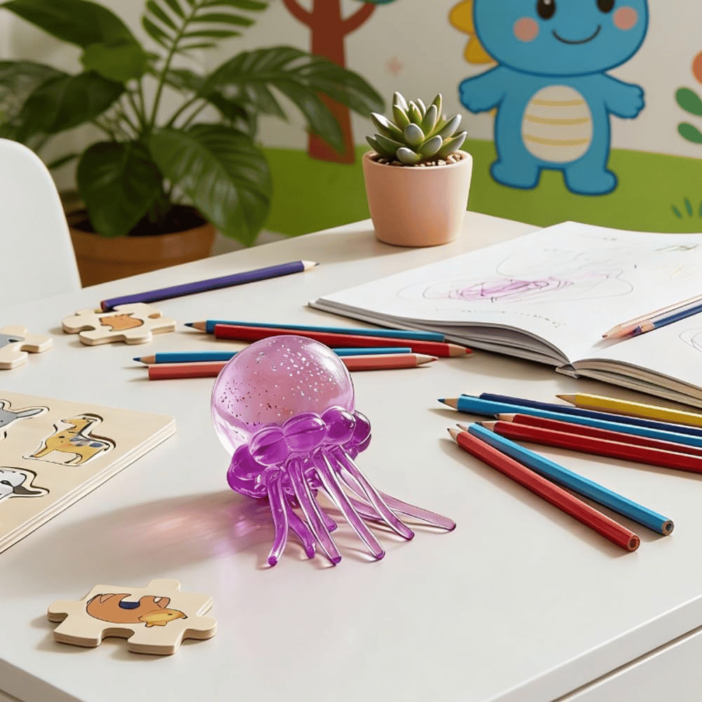 🪼🎁Cute Glitter Jellyfish Squishy✨✝️-Easter Basket Stuffer for Kids-ABB8