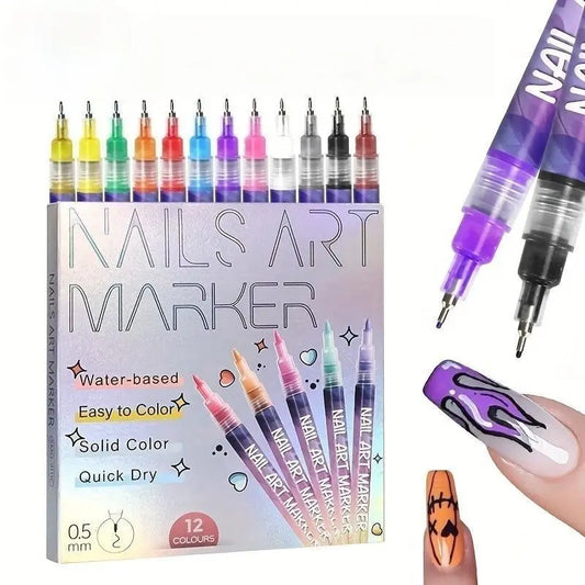🔥🔥Gift for valentines's day Cutics Doodle Pen for DIY Nail Art Quick Drying Acrylic Painting and 3D Dot Embroidery mma acrylic nail-ZZQ