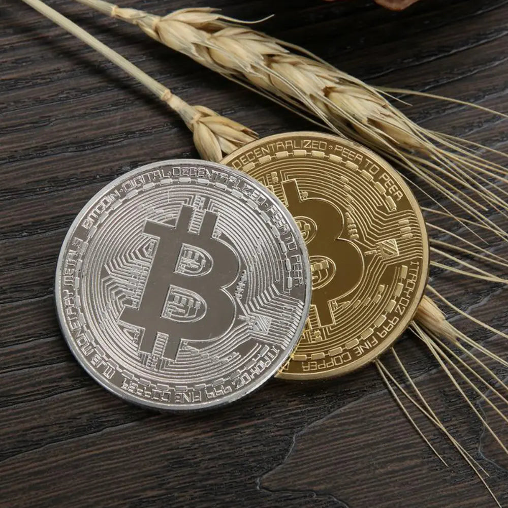 🔥🪙【Last 8 Sets!!!】🔥Bitcoin Commemorative Coin🏆20pcs/set Gold Bitcoin Coin-XA
