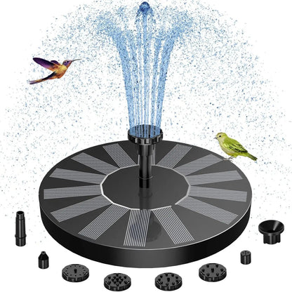 🌞 AISITIN Solar Bird Bath Fountain with 6 Nozzles | Solar Fountain Pump for Bird Bath with Brackets-GD