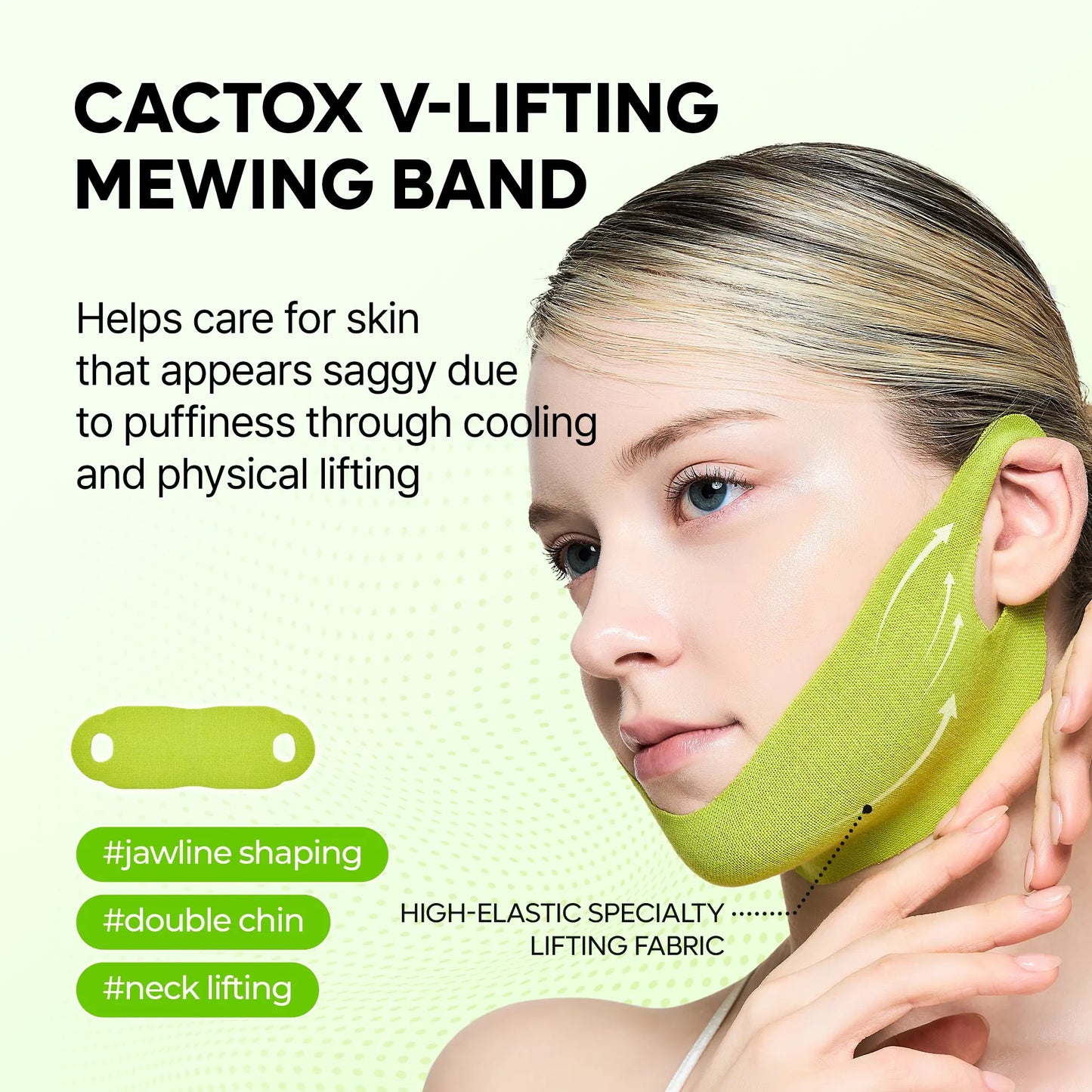 ❤️‍🔥Advanced V-Shape Lifting Band: Instant Jawline Sculptor & De-Puffing Cooling Mask - A926