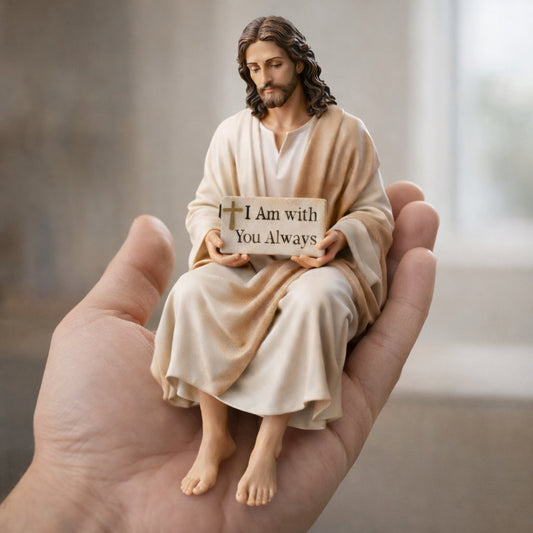 ✨Handcrafted Jesus Figurine✝️Serene Desk Companion🙏-ABB8