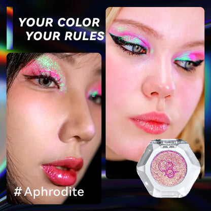 🔥Save Up To 56% Today🔥single multi-chrome eyeshadows, sparkly shimmer glitter eyeshadow, iridescent shimmer, talc free, holographic ,color-shifting, metallic iridescent shimmer shadow duochrome-TJY