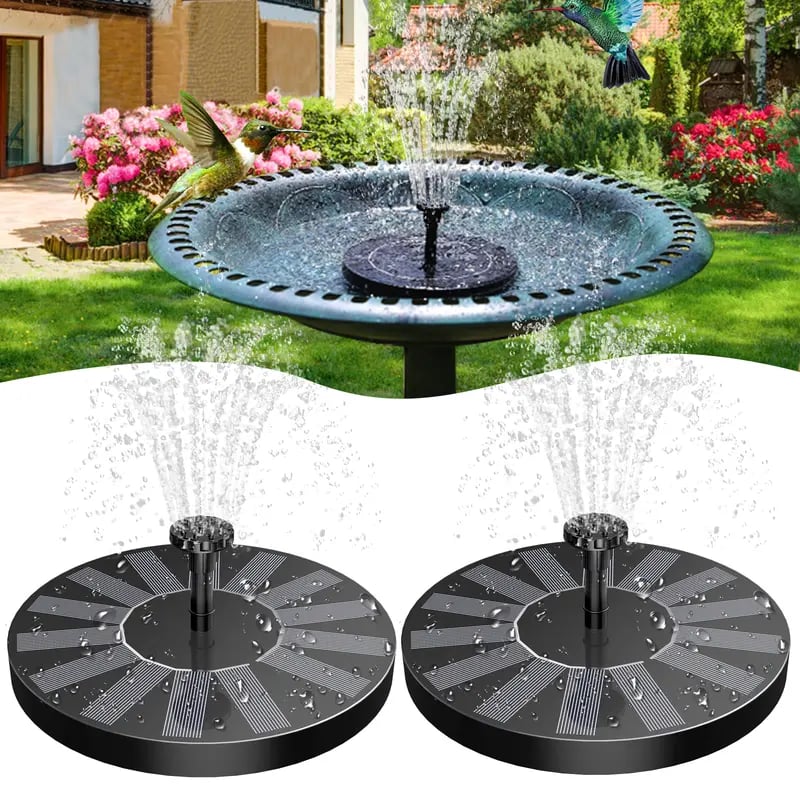 🌞 AISITIN Solar Bird Bath Fountain with 6 Nozzles | Solar Fountain Pump for Bird Bath with Brackets-GD