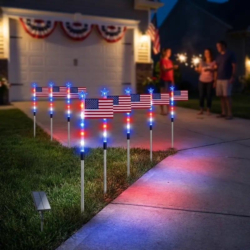 Ideal for Independence Day Pathways, Gardens, and Yard Decor-H1