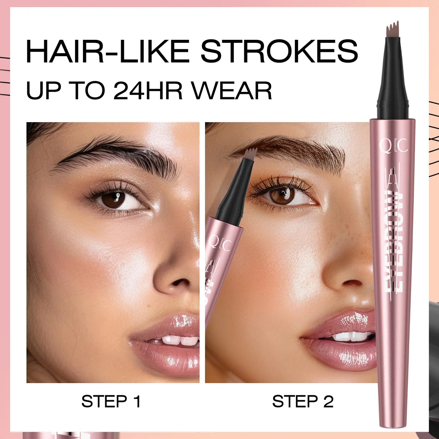 ⚡️First 100:2nd Item 60%Off🔥Waterproof Micro-Fork Eyebrow Pencil, Long-Lasting Brow Pen for Natural Hair-Like Strokes, Smudge-Proof Makeup Tool for Daily Use & Soft Glam-TJY