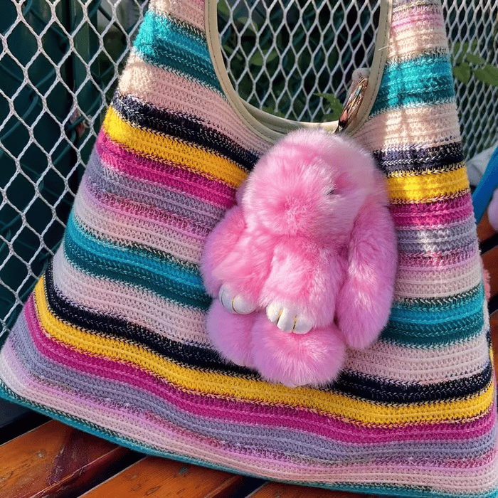 🐰Easter Early Bird Special 40% OFF🌸Handcrafted Soft Bunny Charm: Adorable Plush Rabbit Toy Keychain-923