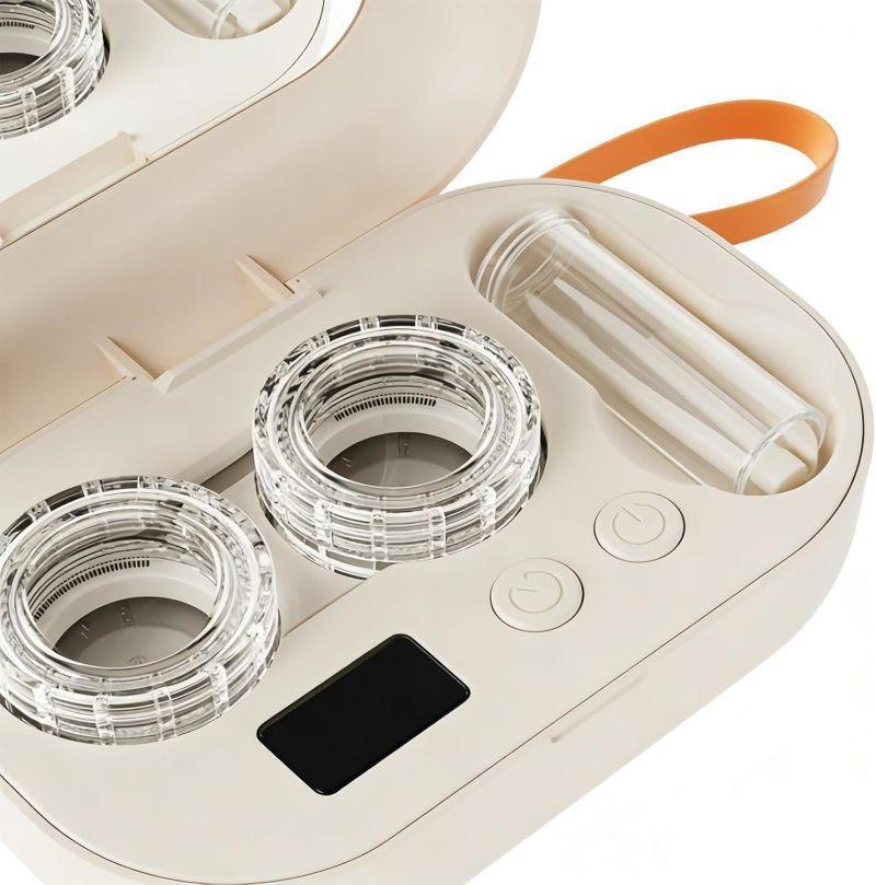🎁BIG DEAL 50% OFF✨Ultrasonic Rechargeable Contact Lens Cleaner with Vanity Mirror -ABB8