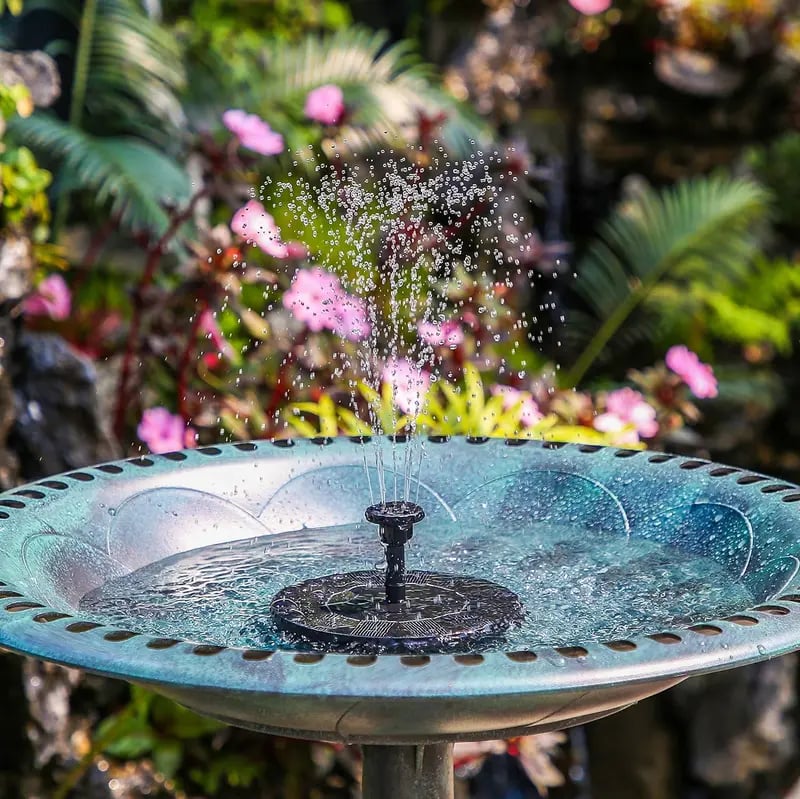 🌞 AISITIN Solar Bird Bath Fountain with 6 Nozzles | Solar Fountain Pump for Bird Bath with Brackets-GD