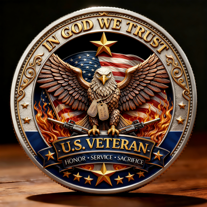 🔥Last Day 60% OFF: 250 Years of Freedom Veteran Tribute Silver Coin (75% Pure) - A926