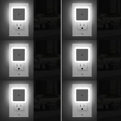 🔥Night Lights Plug into Wall 6-Pack, Plug in Night Light, Dusk to Dawn Nightlight Led Night Lights✨-W18