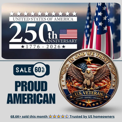 🔥Last Day 60% OFF 🔥 Honor America’s Heroes – 250 Years of Freedom Veteran Tribute Coin-ABB8