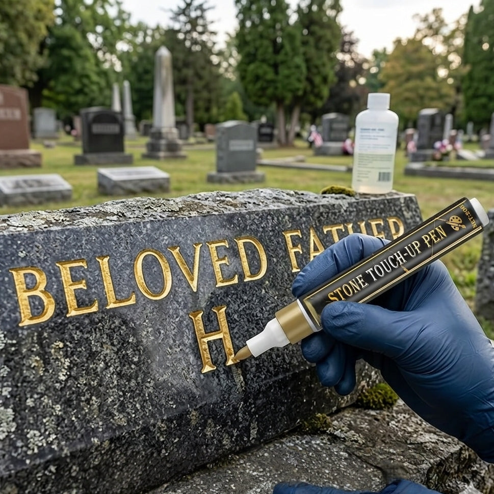 🔥HOT SALE 🐦Golden Tombstone Marker Pen for Restoring Faded Grave Inscriptions-INT