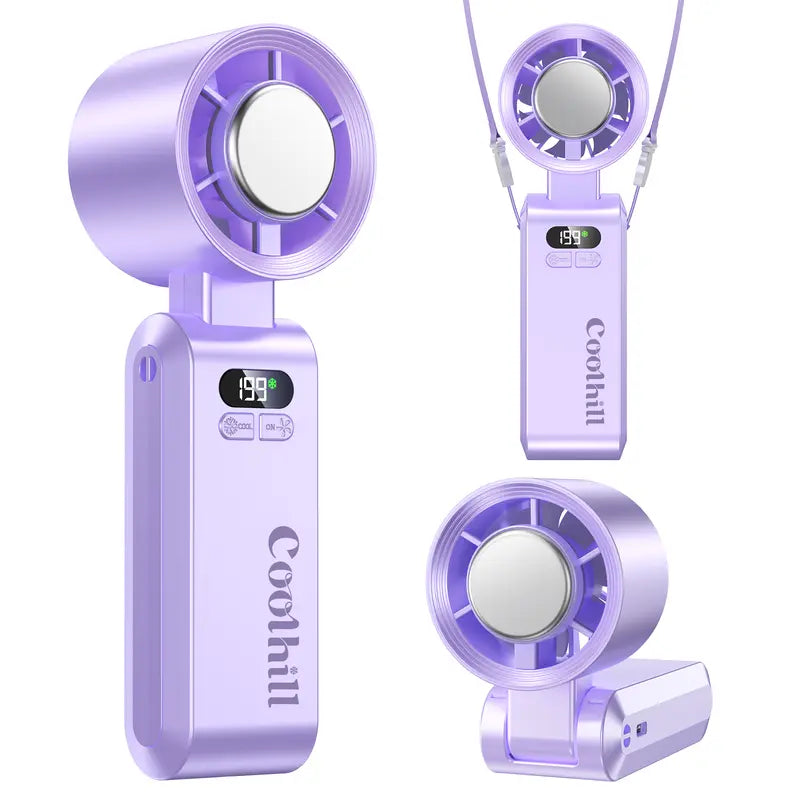 ❄️ The Ultimate Ice-Cooling Handheld Fan: 2026 Tech Revolution Instant Cooling | 24H Battery Life | Flash Charging-GD