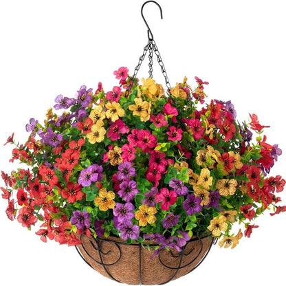 Last Day Promotion! 🔥 Simulated Hanging Flower Basket🌸 No Watering, No Wilting💧—Just a Picture Perfect Home Every Single Day-923