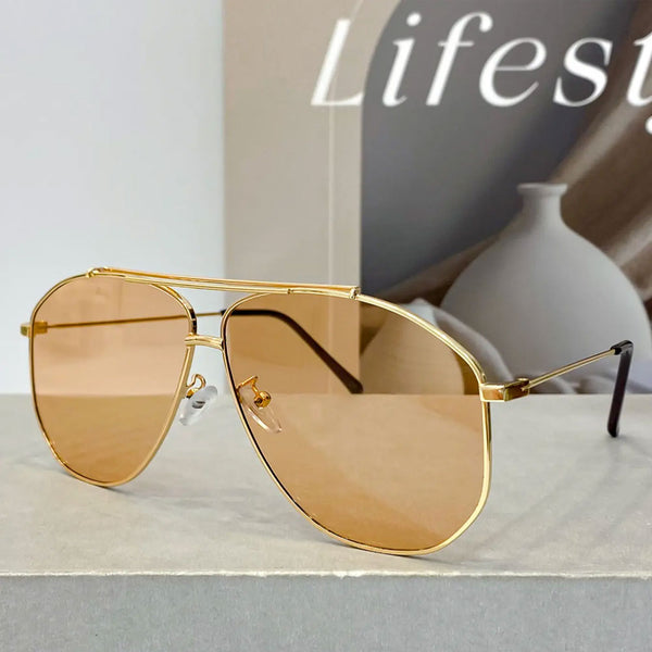 🌟🌈 Vintage Fashionable All-match Tinted Lens Aviator Sunglasses for Everyday Use🔥-TJY