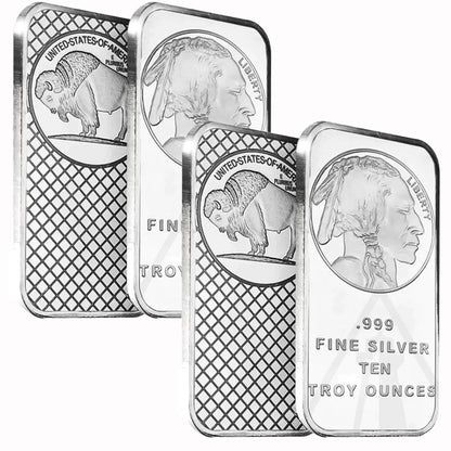 🔥Last Day Flash Sale!!️🪙Morgan Head Buffalo Silver Bar | Highland Mint 999 Silver Bar-XA