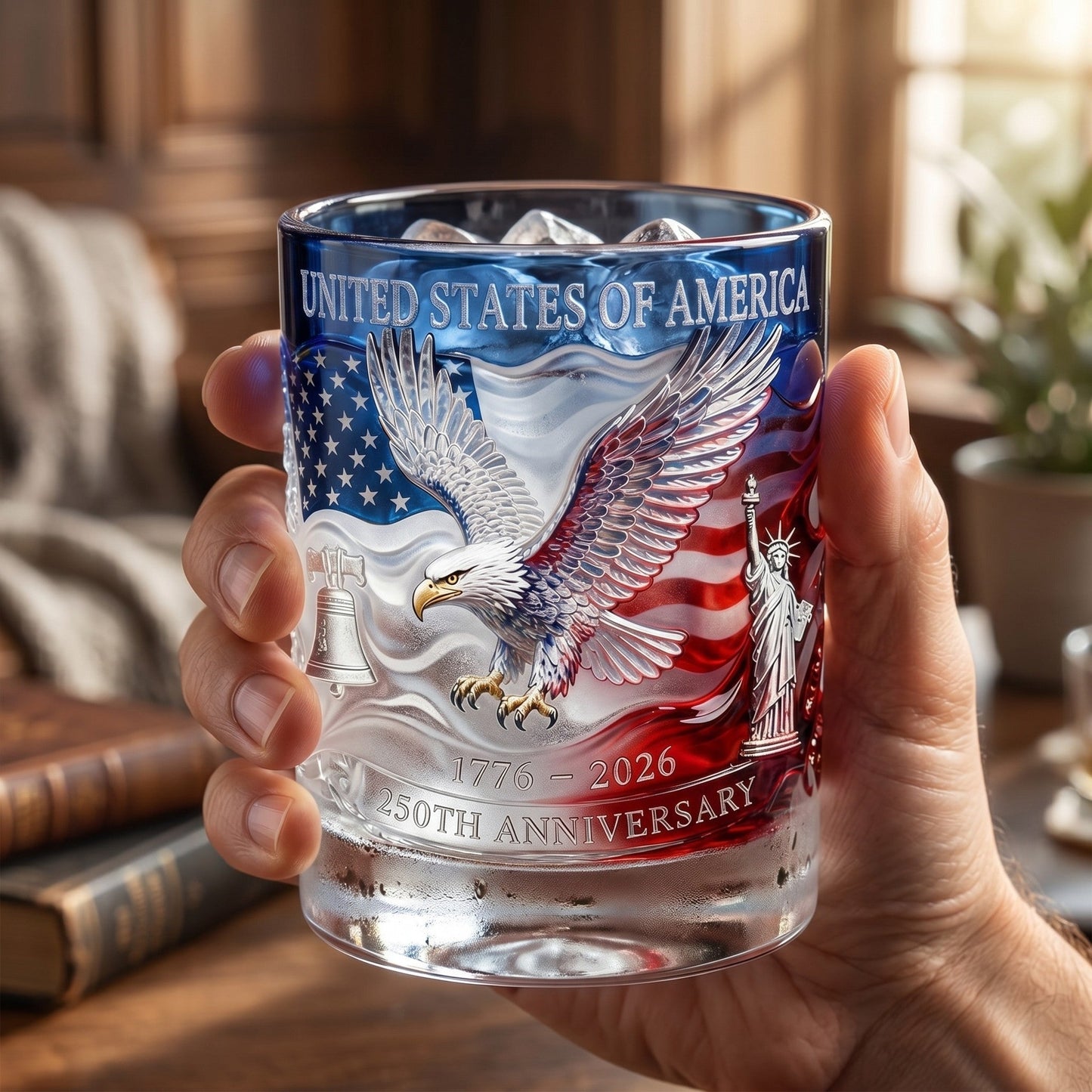 Limited Edition 2026 USA 250th Anniversary Commemorative Glass – 1776-2026 Heritage Edition-H1