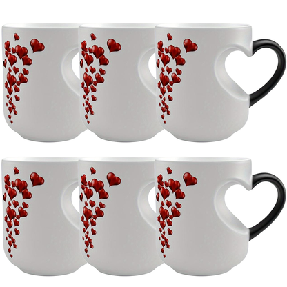 🔥 80% Off 🔥Heart-Shaped Handle Color-Changing Ceramic Mug🎁Hot and Cold Thermochromic Red Heart Coffee Cup, Gift for Valentine's Day, Christmas and Birthdays-TJY