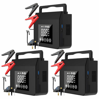 🔥Arrancador de coche de 4000 A con inflador de neumáticos de 150 PSI, batería externa de 15 000 mAh y luz LED. Fiable a -20 °F. Compatible con la mayoría de coches y camiones Conveniencia para conducir en invierno-TJY
