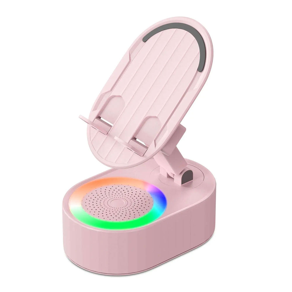 🔥Hot Sale 49% OFF🏆Wireless Induction Audio Bluetooth Speaker 5in1 Cellphone Holder USB Emergency Rechargeable (5000mAh) Portable Power Mobile Tablet Stand-TJY