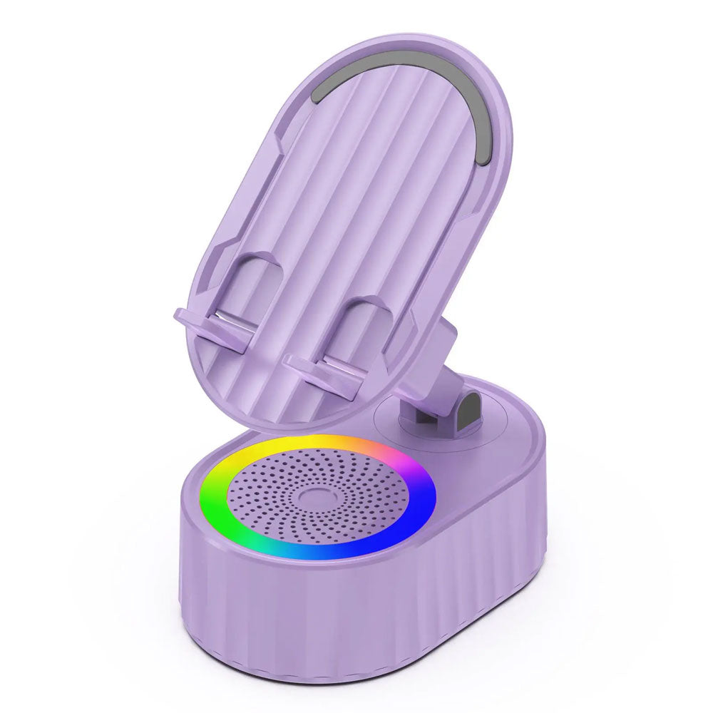 🔥Hot Sale 49% OFF🏆Wireless Induction Audio Bluetooth Speaker 5in1 Cellphone Holder USB Emergency Rechargeable (5000mAh) Portable Power Mobile Tablet Stand-TJY