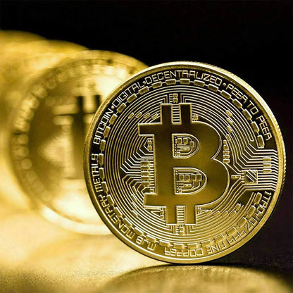 🔥🪙【Last 8 Sets!!!】🔥Bitcoin Commemorative Coin🏆20pcs/set Gold Bitcoin Coin-XA