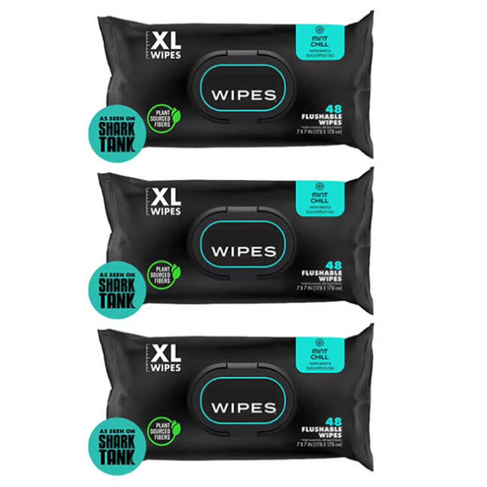 👑Hot Sale 49% OFF🏆Flushable Wet Wipes Pack 48 Sheets Large Unscented Adult Wipes with Vitamin E & Aloe Vera Safe for Septic Systems & Sewer Lines Biodegradable Cleansing Wipes-TJY