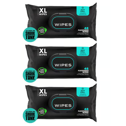 👑Hot Sale 49% OFF🏆Flushable Wet Wipes Pack 48 Sheets Large Unscented Adult Wipes with Vitamin E & Aloe Vera Safe for Septic Systems & Sewer Lines Biodegradable Cleansing Wipes-TJY