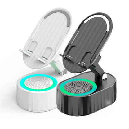 🔥Hot Sale 49% OFF🏆Wireless Induction Audio Bluetooth Speaker 5in1 Cellphone Holder USB Emergency Rechargeable (5000mAh) Portable Power Mobile Tablet Stand-TJY
