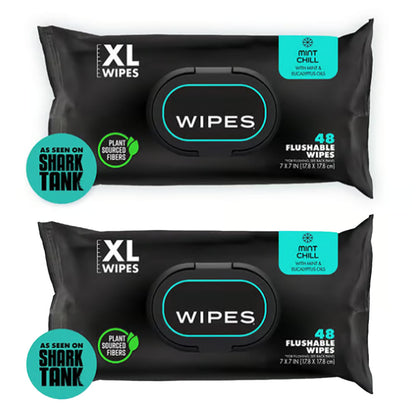 👑Hot Sale 49% OFF🏆Flushable Wet Wipes Pack 48 Sheets Large Unscented Adult Wipes with Vitamin E & Aloe Vera Safe for Septic Systems & Sewer Lines Biodegradable Cleansing Wipes-TJY