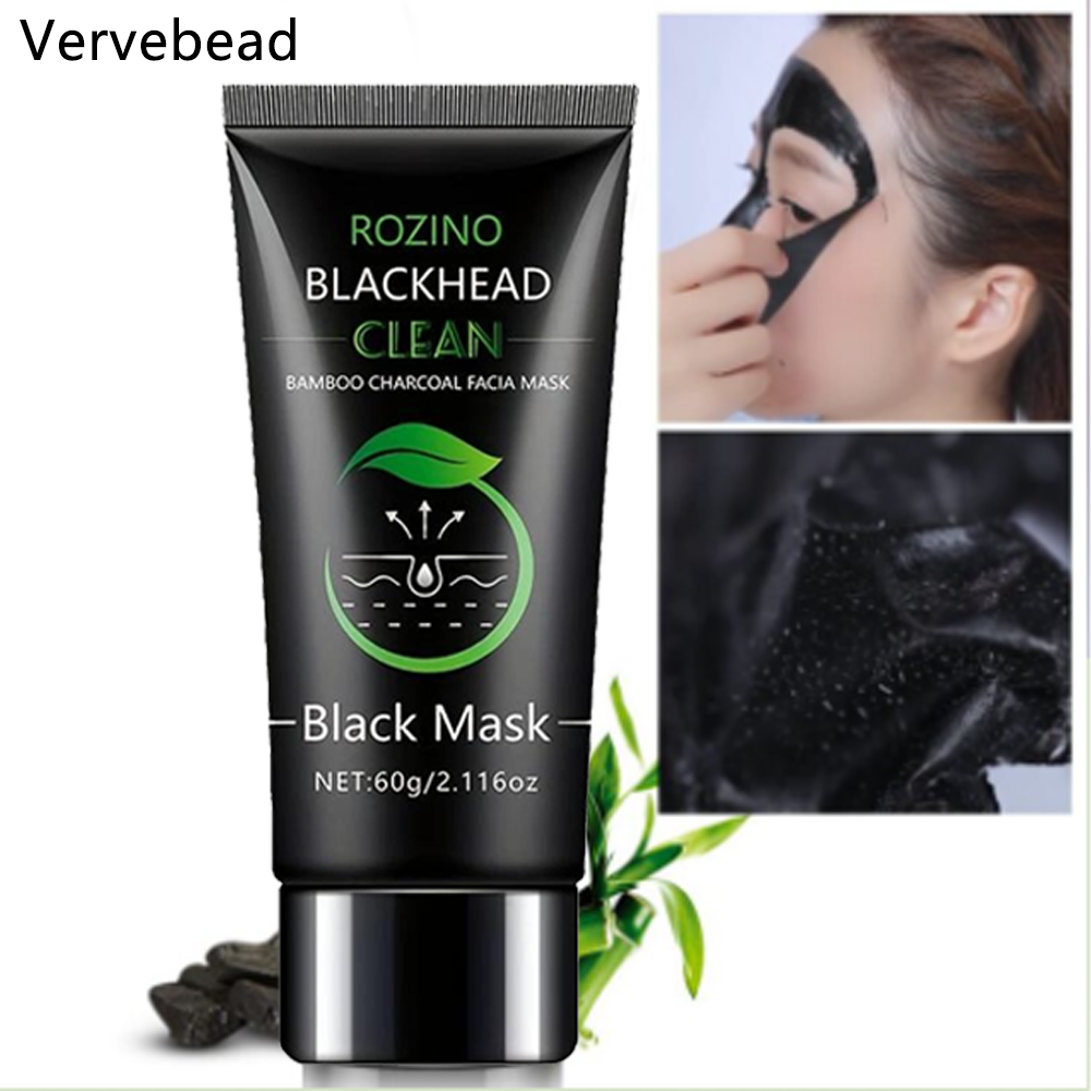 Rozino Bamboo Charcoal Blackhead Peel-Off Mask with Glycerin & Witch Hazel Extract for Deep Cleansing Pore Shrinking Gentle Moisturizing 60g/2.116oz-TJY