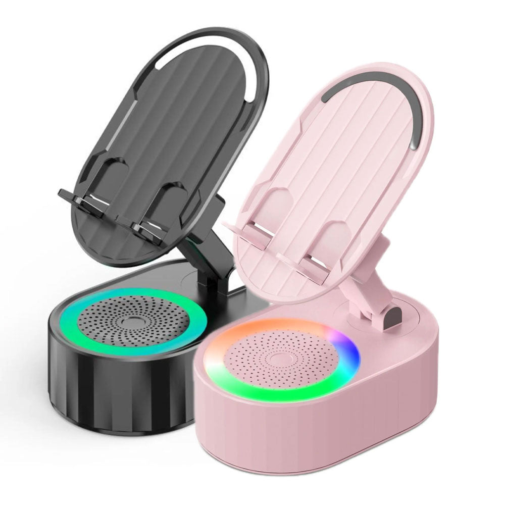 🔥Hot Sale 49% OFF🏆Wireless Induction Audio Bluetooth Speaker 5in1 Cellphone Holder USB Emergency Rechargeable (5000mAh) Portable Power Mobile Tablet Stand-TJY