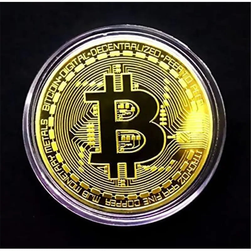 🔥🪙【Last 8 Sets!!!】🔥Bitcoin Commemorative Coin🏆20pcs/set Gold Bitcoin Coin-XA
