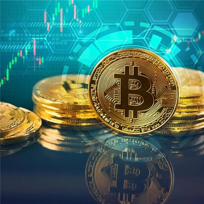 🔥🪙【Last 8 Sets!!!】🔥Bitcoin Commemorative Coin🏆20pcs/set Gold Bitcoin Coin-XA