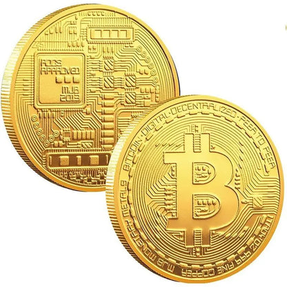 🔥🪙【Last 8 Sets!!!】🔥Bitcoin Commemorative Coin🏆20pcs/set Gold Bitcoin Coin-XA