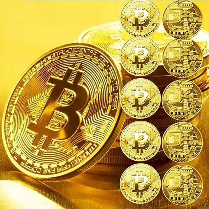 🔥🪙【Last 8 Sets!!!】🔥Bitcoin Commemorative Coin🏆20pcs/set Gold Bitcoin Coin-XA
