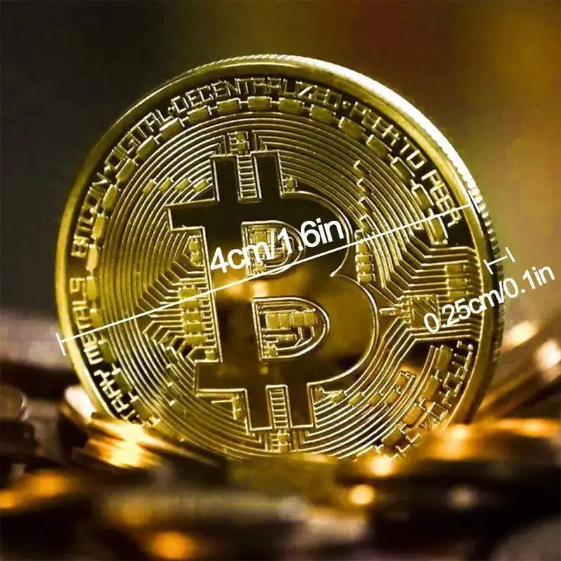 🔥🪙【Last 8 Sets!!!】🔥Bitcoin Commemorative Coin🏆20pcs/set Gold Bitcoin Coin-XA