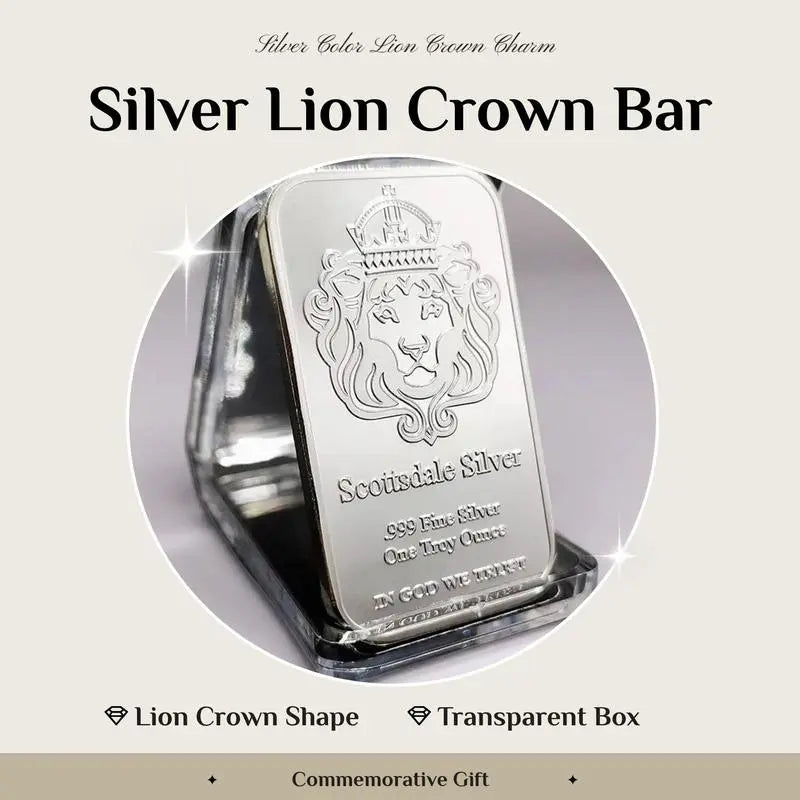 🔥Last Day Flash Sale!!️ | Lion Crown shaped 1 oz Silver Bar-923