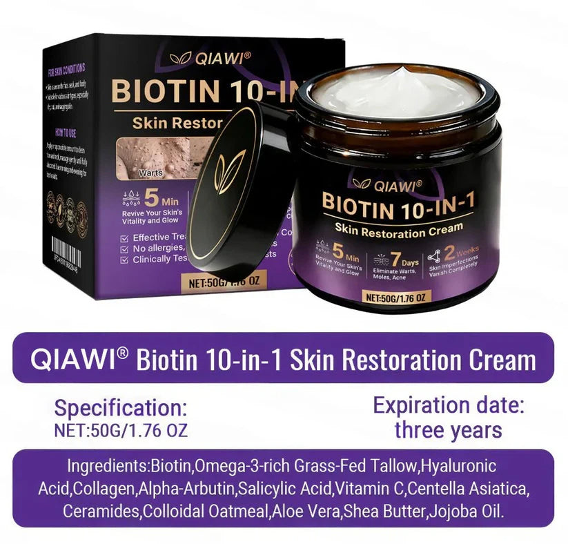 🔥LAST DAY 50% OFF - QIAWI® Biotin 10-in-1 Skin Restoration Cream-INT