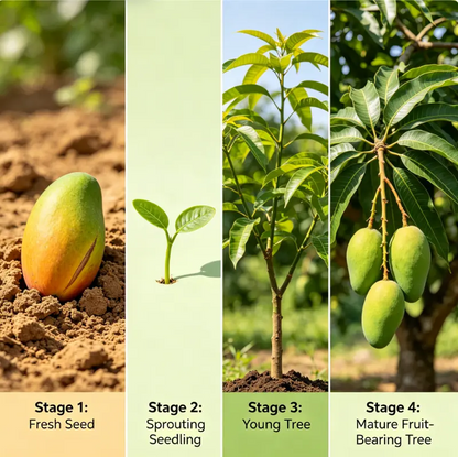 🔥 65K+ SOLD! 🥭 Sweet "Golden Honey" Dwarf Mango Tree Seeds (Grow at Home)-ABB8