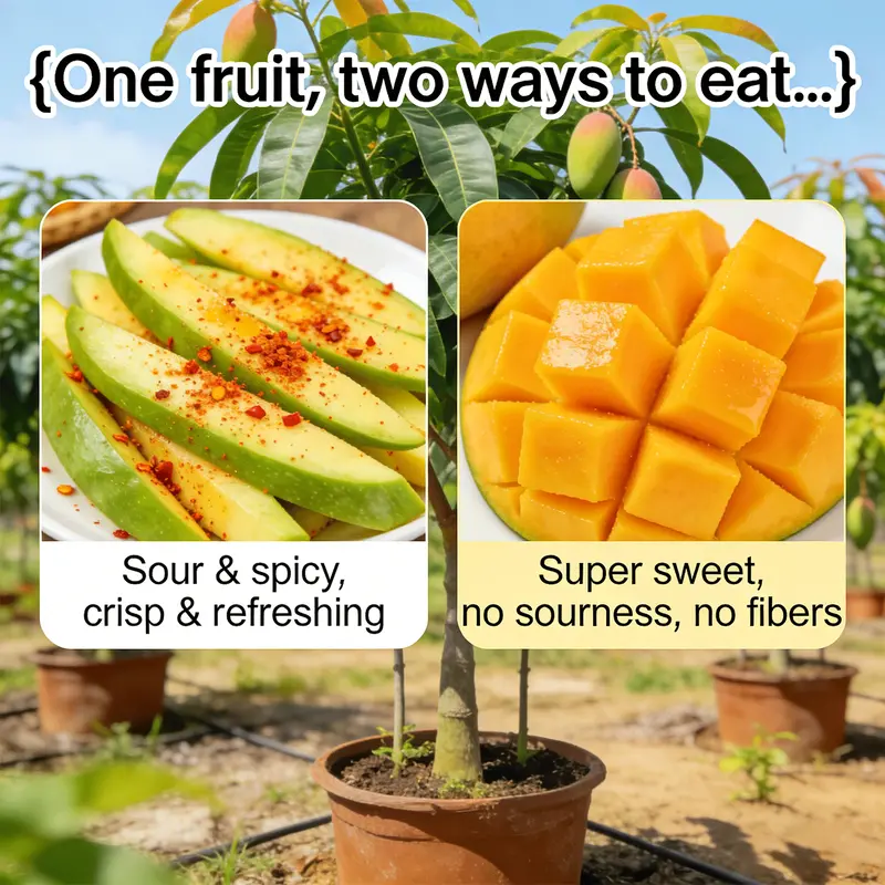 🔥 65K+ SOLD! 🥭 Sweet "Golden Honey" Dwarf Mango Tree Seeds (Grow at Home)-ABB8