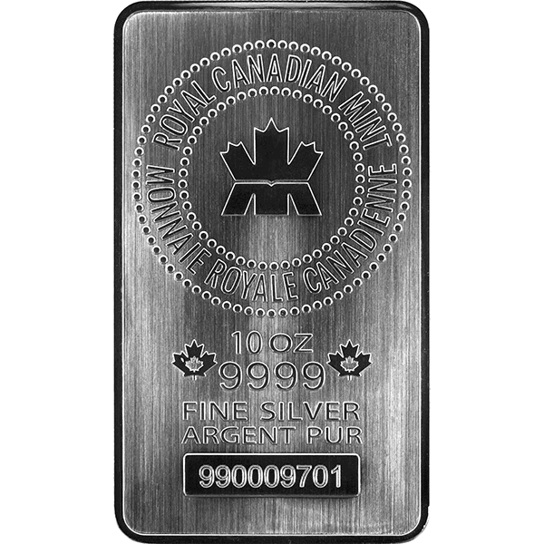 🍁10 OZ SILVER ROYAL CANADIAN MINT BAR-923
