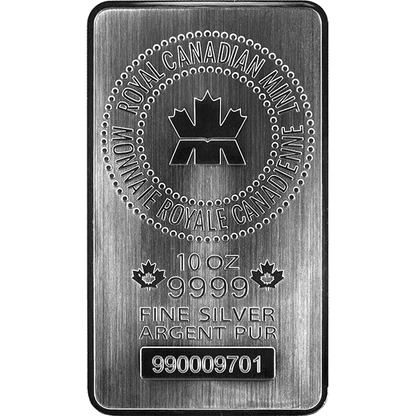 🍁10 OZ SILVER ROYAL CANADIAN MINT BAR-923